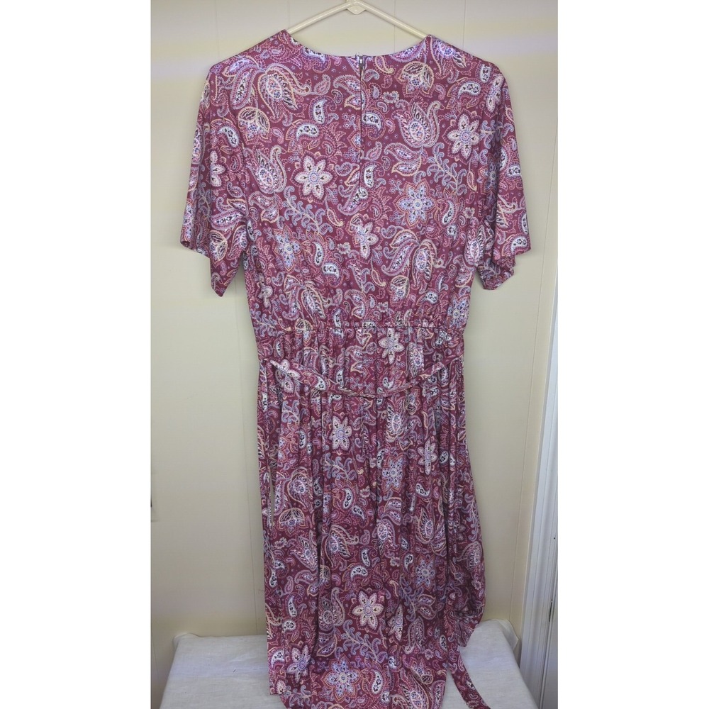 Women's Homemade Paisley Floral Pattern Dress Size Medium (41" Long, 26"+ Waist) - Picture 4 of 7
